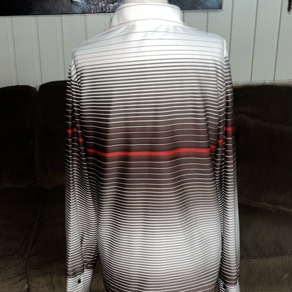 Styled by Terry Chicago • Vtg • Brown/White • Striped • Women • Large • Blouse - Picture 9 of 16